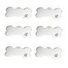 Hollowed Paw Shaped Collar  Pendant Engraved Dog Name Label Stainless Steel Shiny Puppies Tags