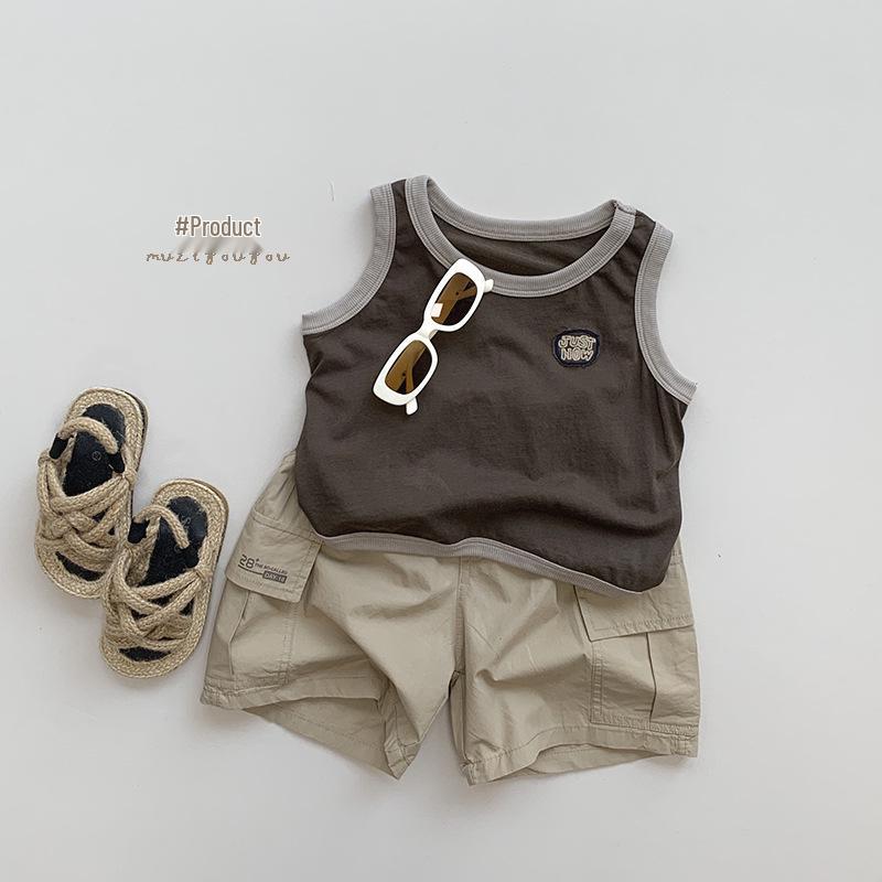 Korean-Style Lightweight Children's Workwear Shorts - Versatile Summer 2025 Five-Point Pants for Boys and Girls