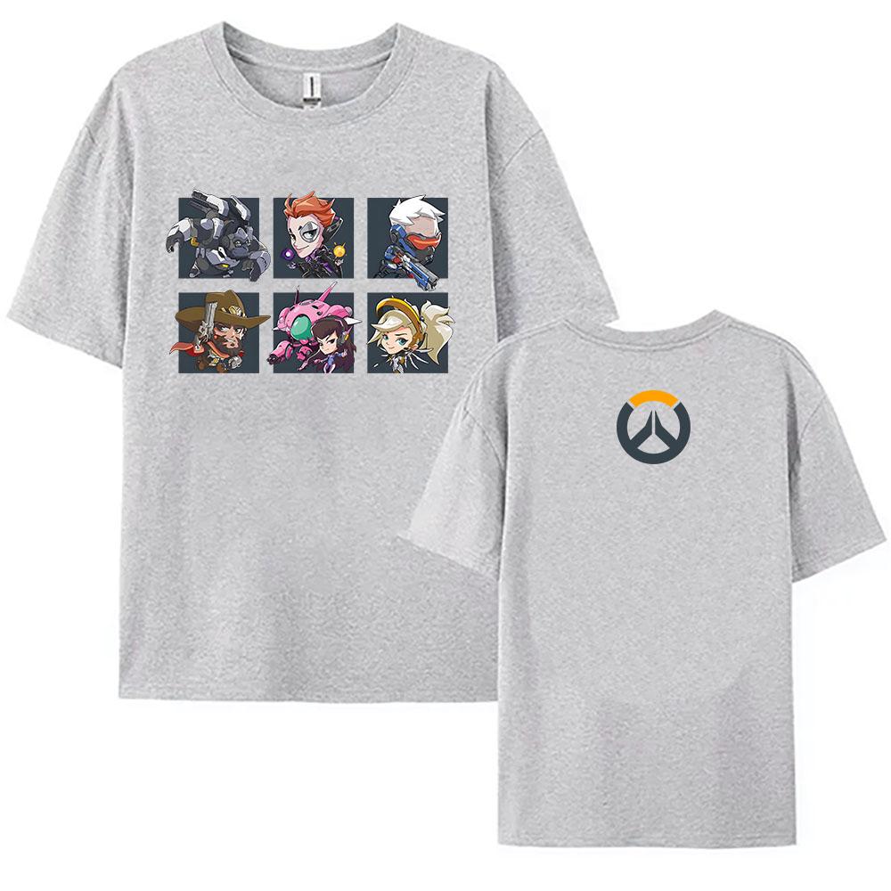 Overwatch 2 Cute But Deadly Print T-shirt Unisex Streetwear Short Sleeve Cotton Tshirts Casual Game Graphic T Shirt