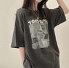 Fat MM large size white shoulder pure cotton short-sleeved t-shirt women's summer new loose casual and thin half-sleeved top ins