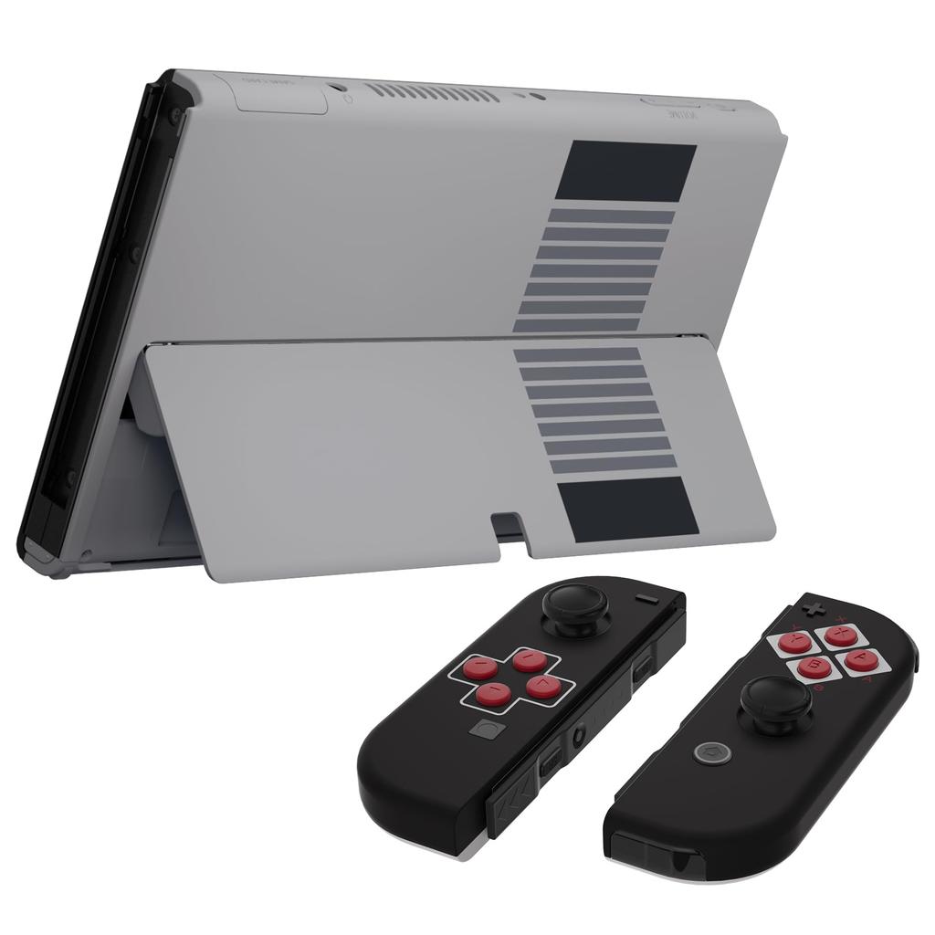 Not the Main Body Patterned Back Plate Metal Switch for Compatible with eXtremeRate Switch Back Switch Compatible with Switch Handheld Controller Kick
