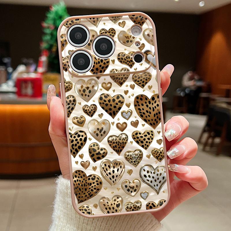 Lovely Pink Hearts Case For iPhone 17 Pro Max Funda iPhone 16 15 14 13 Pro Max Magnetic For Magsafe Hybrid TPU+PC Matte Cover iPhone 13 Pro