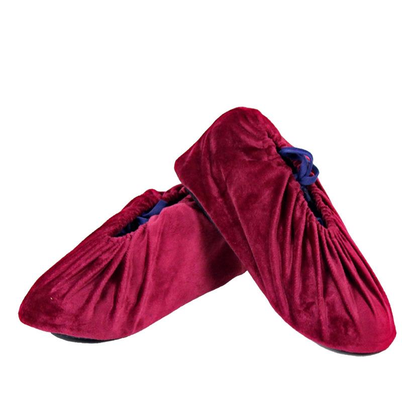 Reusable Indoor Fleece Shoe Covers - Washable, Thickened Fabric for Adults and Kids
