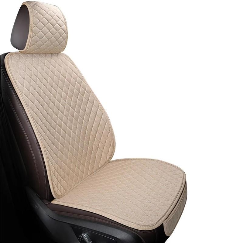 Universal Flachs Auto Sitz Abdeckung Vorne Hinten Kissen Komfortable Atmungsaktive Schutz Matte Vier Jahreszeiten Pad Auto Innen Zubehör