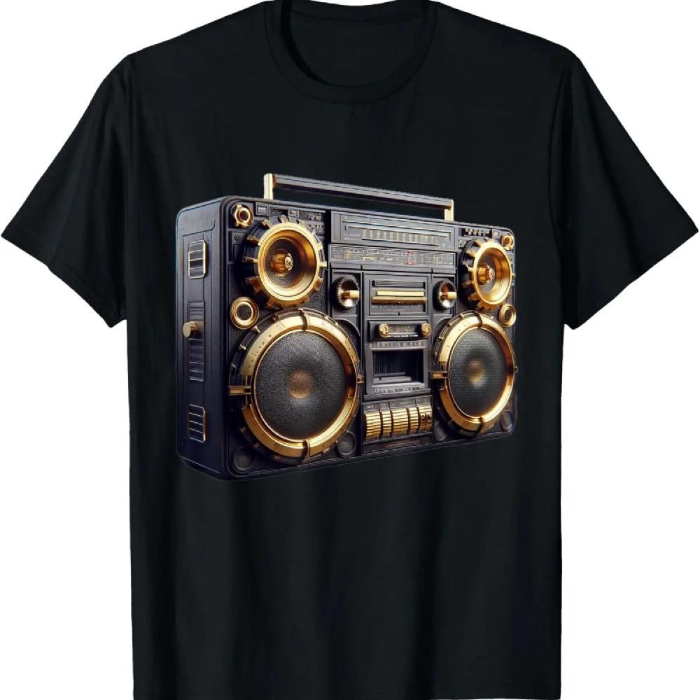 

Ghetto Blaster Gold 80 s 90 s Old School Rap Hip Hop T-Shirt XXXXXL