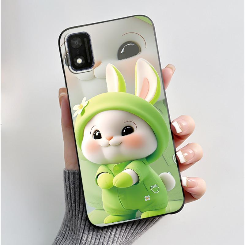 Casing For ITEL A17 / ITEL A18 Case Luxury Cute Love Rabbit Funny Soft Silicone Black TPU Back Cover For ITELA17 A 18 Phone Case
