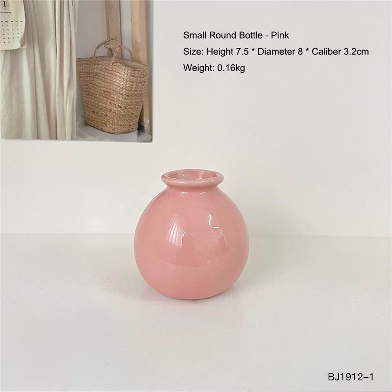 

Mini Small Ceramic Vase for Simulating Flowers Home Living Room Bedroom Decoration Office Desktop Ornament Gift for Friends