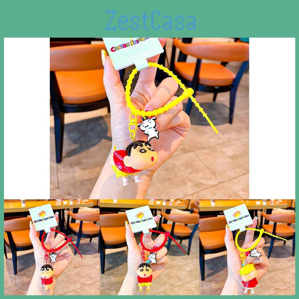 Adorable Pvc Cartoon Crayon Shin-chan Keychain For Kids Birthday Gifts