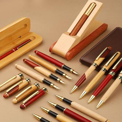 Signature Pen Füllfederhalter Glatter Schreibstift Bambusstift Praktischer Metallkugelschreiber Business-Stift Schulbedarf