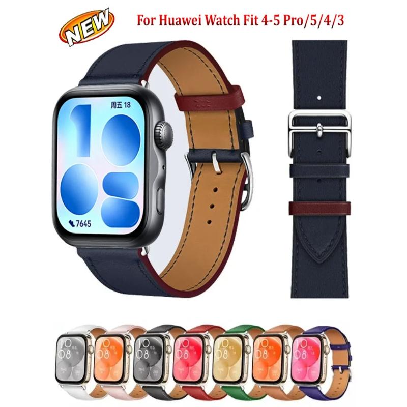 High-end Leather Strap For Huawei Watch Fit 5 Pro/4 Pro Sports Comfortable Breathable Bracelet Huawei Fit 5/4/3 Correa Accessory