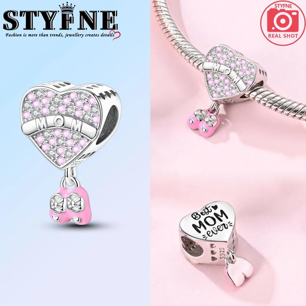 Exquisite Copper Ballet Dance Shoes High Top Canvas Shoe High Heels Charms Beads Fit Diy Bracelet Fine Birthday Jewelry Gift