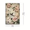 Metal Tin Sign Hummingbird Rose Vintage Wall Art 8x12 Home Bar Cafe Decor