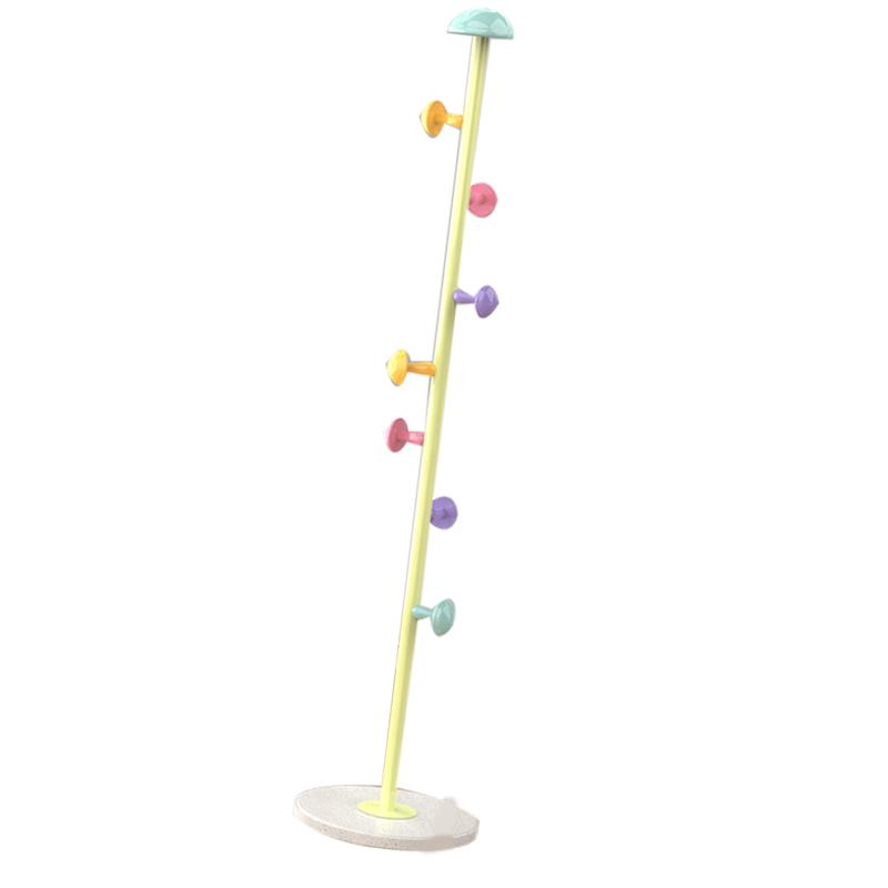 Stand Hanger Rack Metal 7 Hooks Removable Houseware Standing Coat Hanger for Bedroom Fresh Yellow