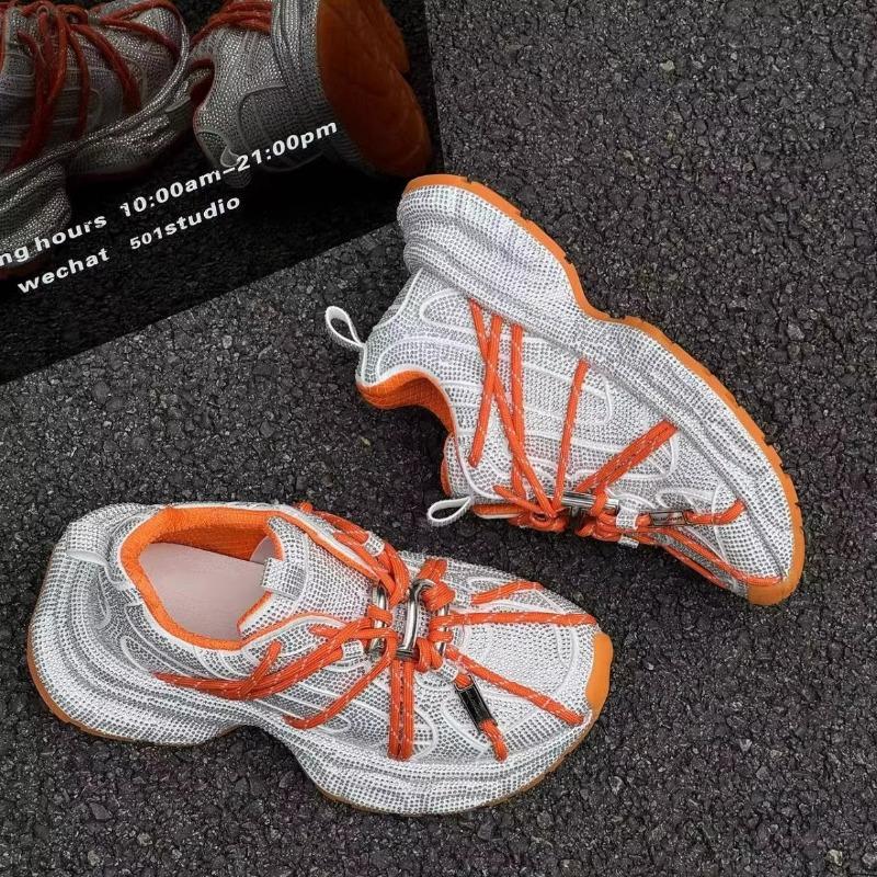 Gypsy rhinestone thick-soled strap dad shoes women's breathable trendy sneakers