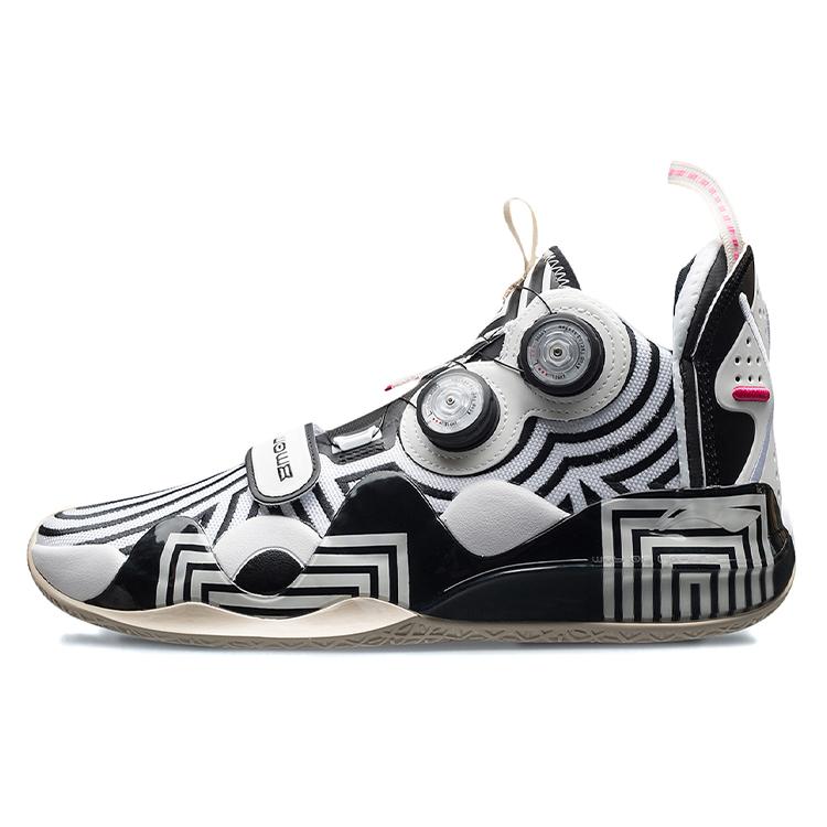 

Li Ning WAY OF WADE Basketball Shoes Men s Mid top Black/White ABEP001-15 40