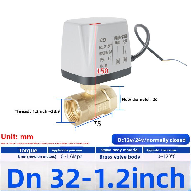 Electric Ball Valve 220V Waterproof Stainless Steel Solenoid Water Switch 1/2 Normally Close Control Actuator Valve 12V DN50