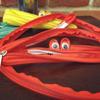 Creative Stationery Large Capacity Canvas Monster Zipper Pencil Case Women Makeup Bag Wallet
