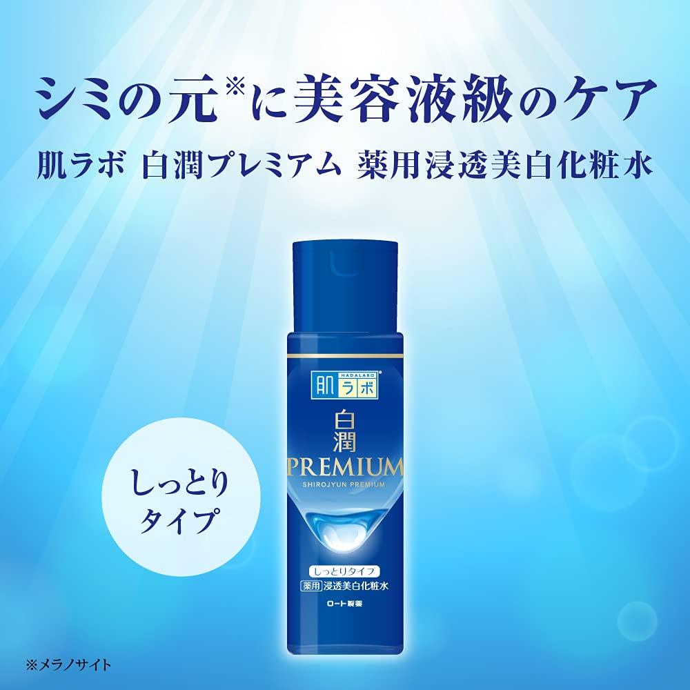 Hada Labo Shirojun Premium Medizinisches Tiefenwirksames Aufhellendes Feuchtigkeitspflege-Set mit Nachfüllpackung und Gokujun Sachet Lotion, Typ, Flasche, Set, [Quasi-Arzneimittel]