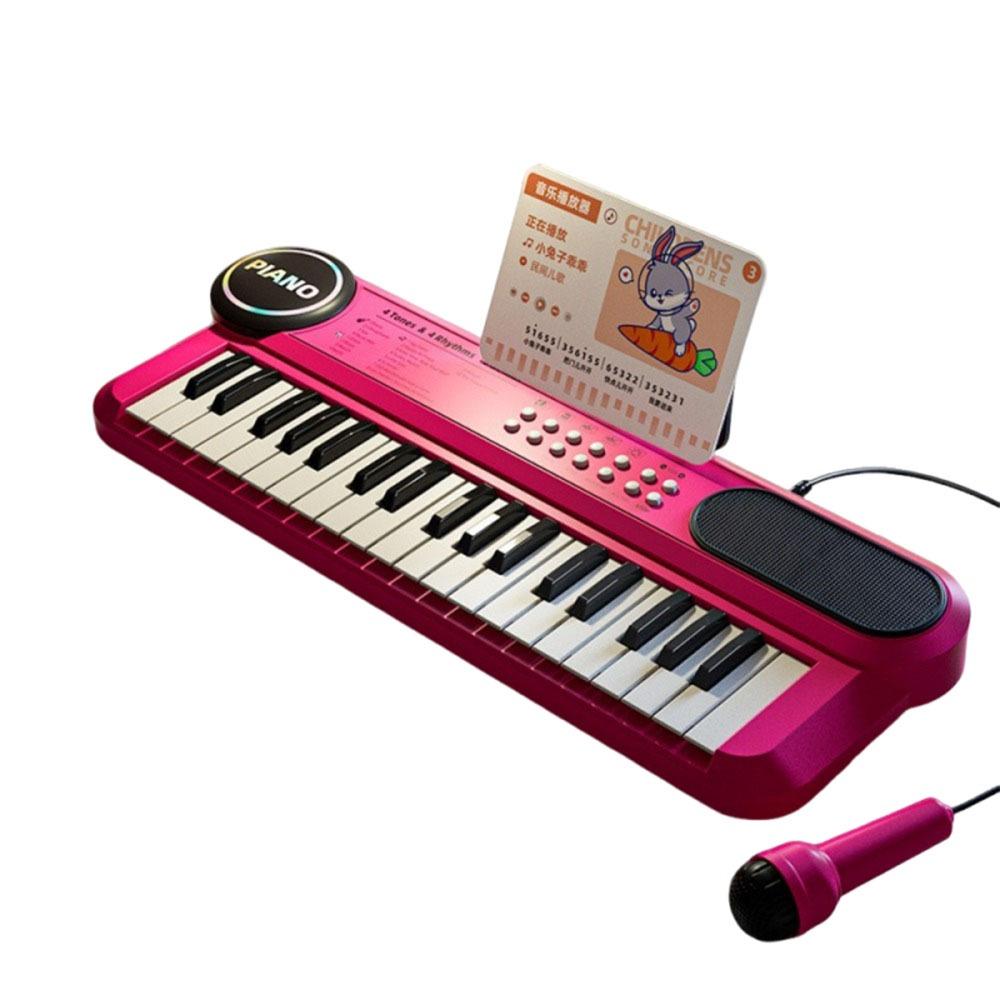 37 Keys Kids Piano Keyboard Multifunctional Electronic Piano Musical Toy  Beginner Use красный