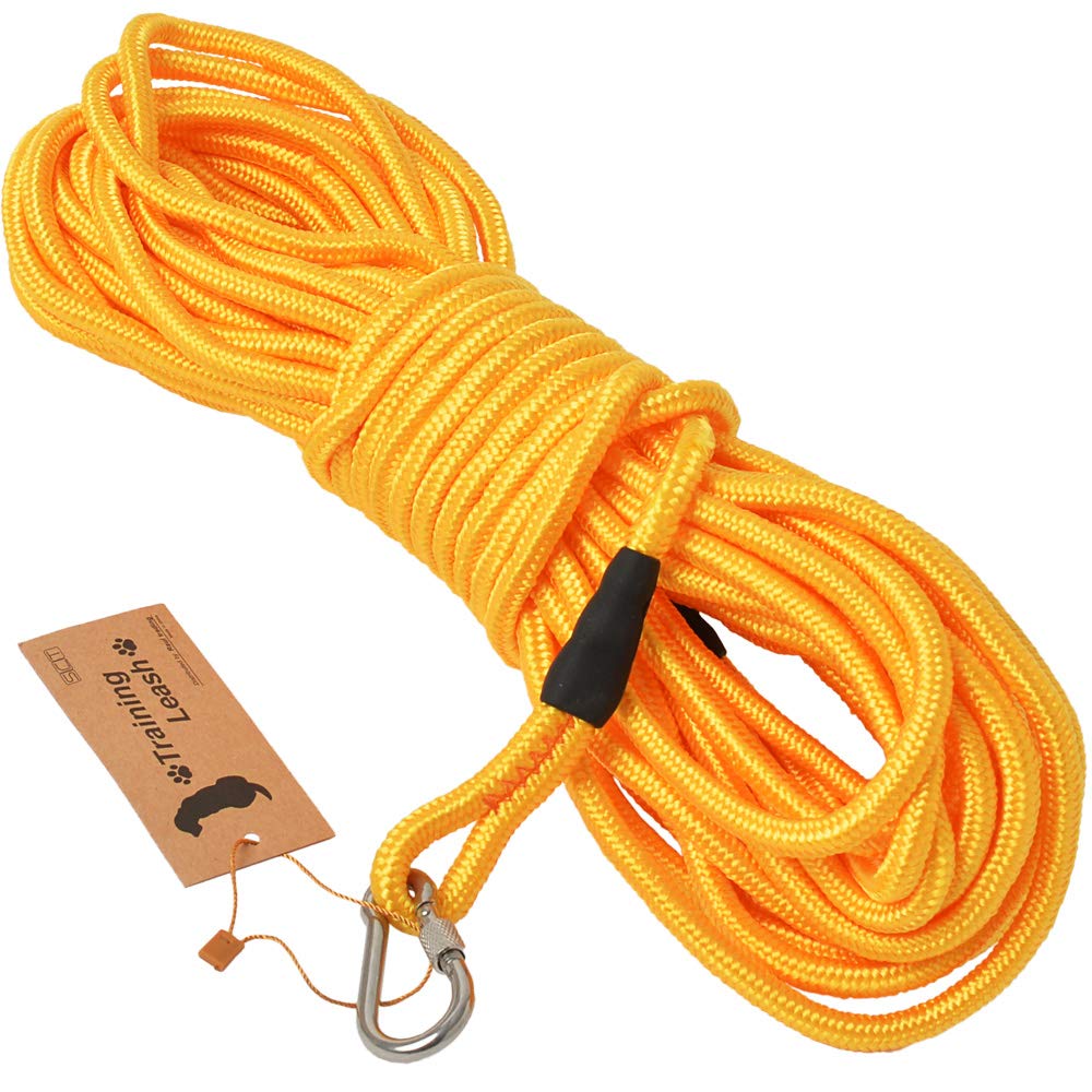 

SRT Long Leash 30m Yellow Round Rope Colors Floats on Suitable for Medium and Large Training Long Leash [4 Available] Lightweight, Water,