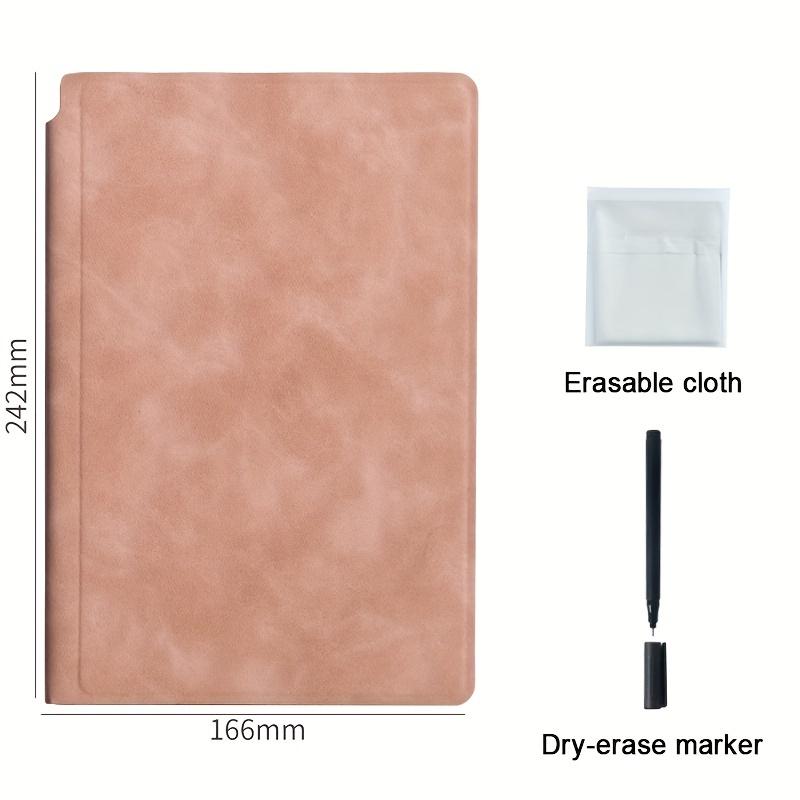 Stylish A5 Reusable Whiteboard Notebook - Ultra-Portable Weekly Planner With Durable Faux Leather Cover Versatile Memo Pad