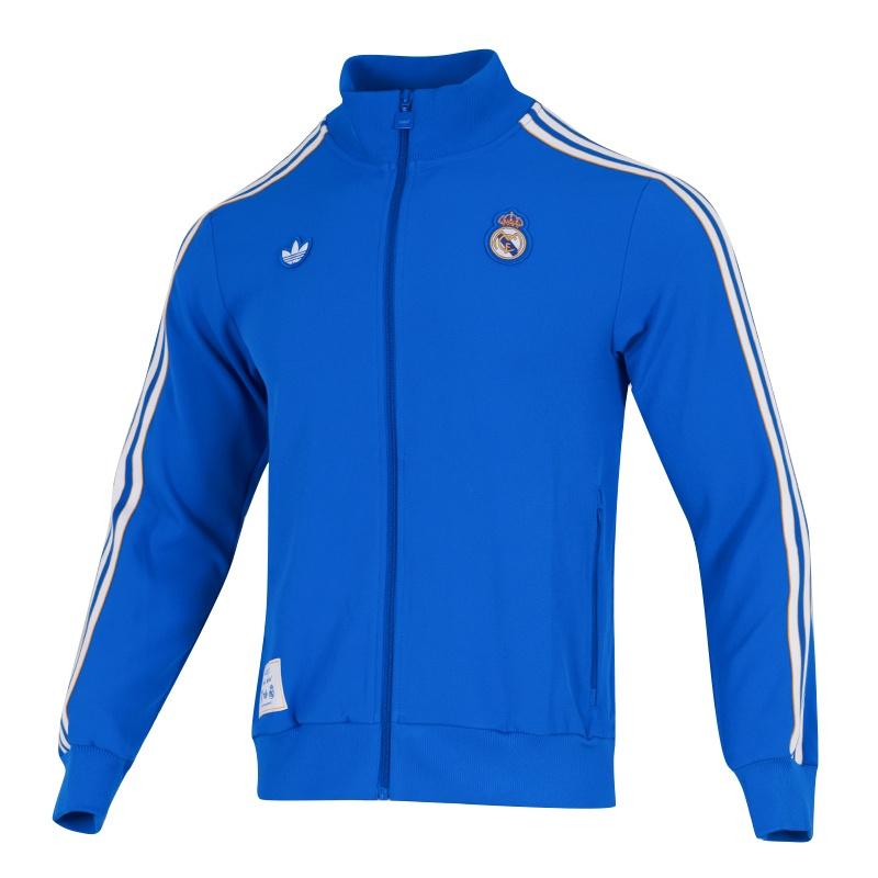 adidas Real Madrid Terrace Icons Track Top Blue Bird White Men s JN3058 L