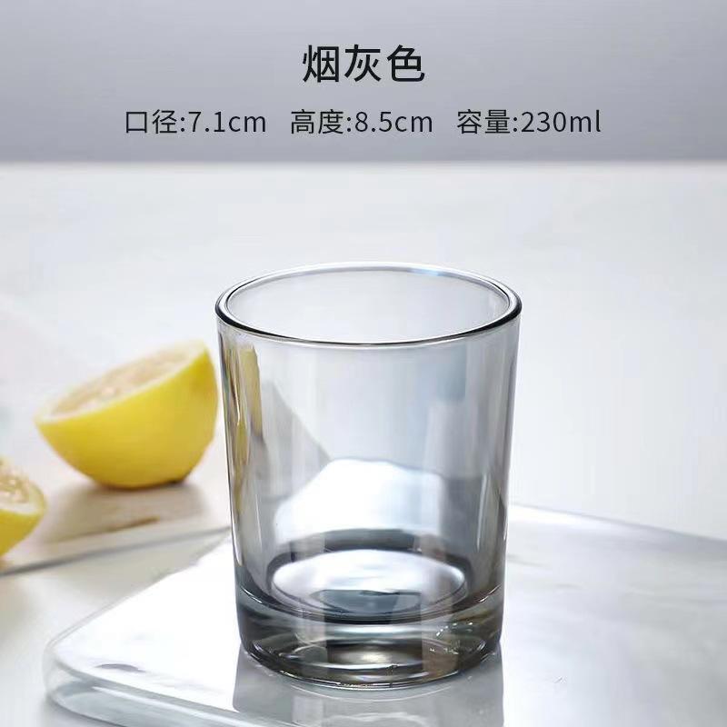Glass Whiskey Cup Transparent Water Tumbler for Tea Coffee Juice Bar Drinkware Gift