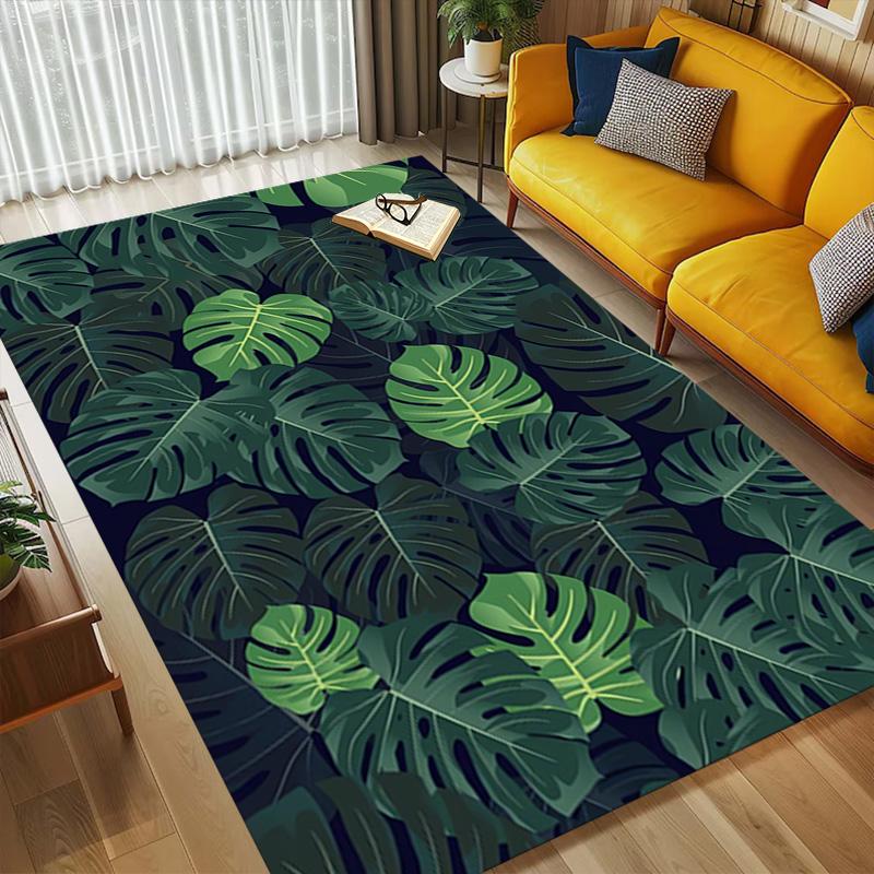 Tropical Leaves Living Room Nonslip Area Rug Soft Carpet For Bedroom Game Playroom Sofa Office Home Decor Doormat Christmas Gift C926191