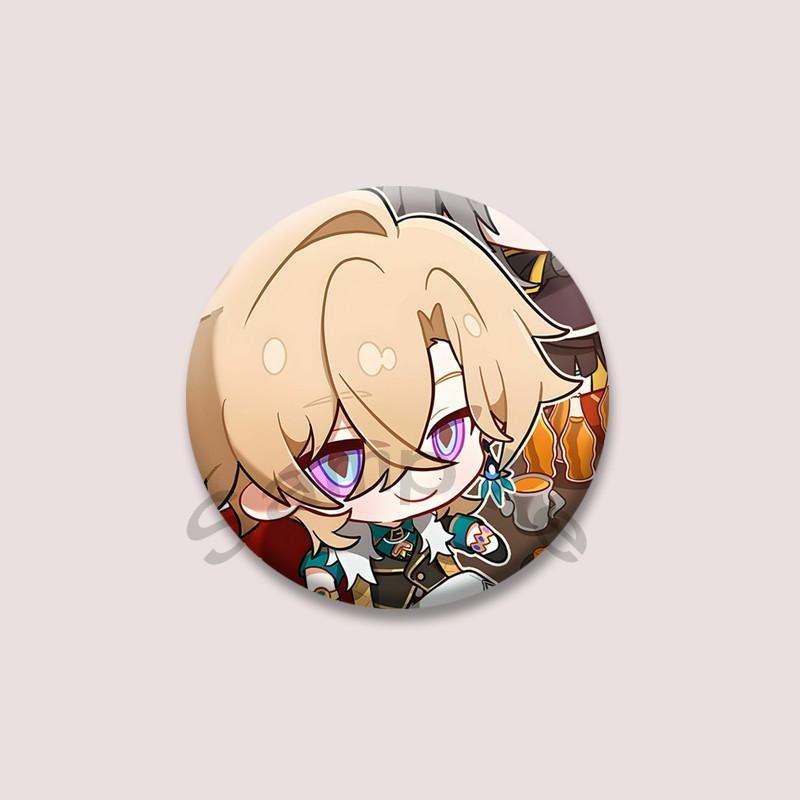 Game Series Honkai Star Rail Aventurine Badge Cartoon Character Soft Button Pins DIY Bag Hat Clothing Brooch Accessories Gifts