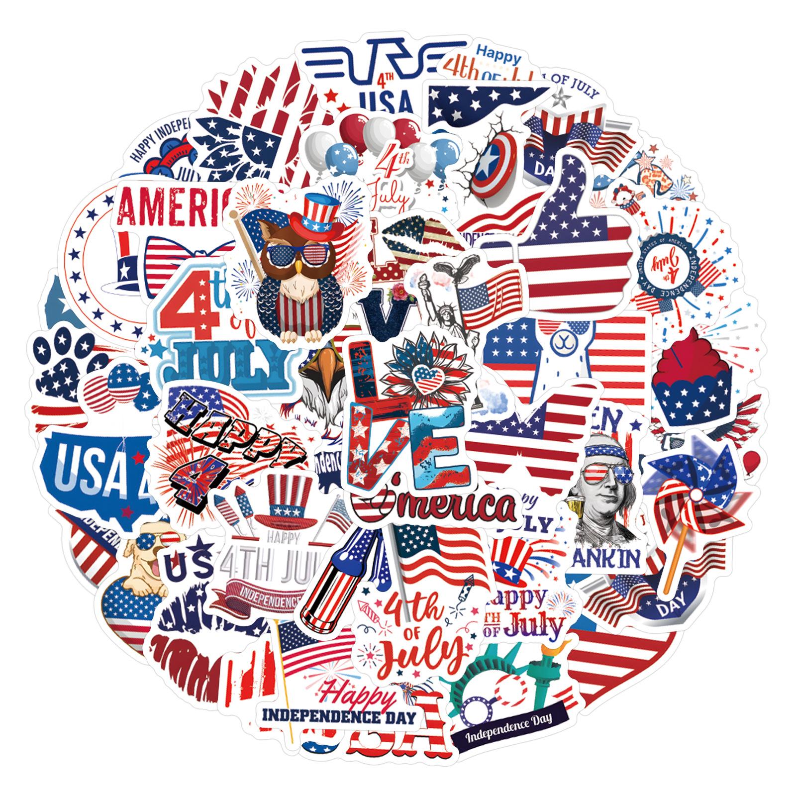 

55 Новых граффити-наклеек ко Дню независимости, украшающих чемодан, наклейки для стакана с водой