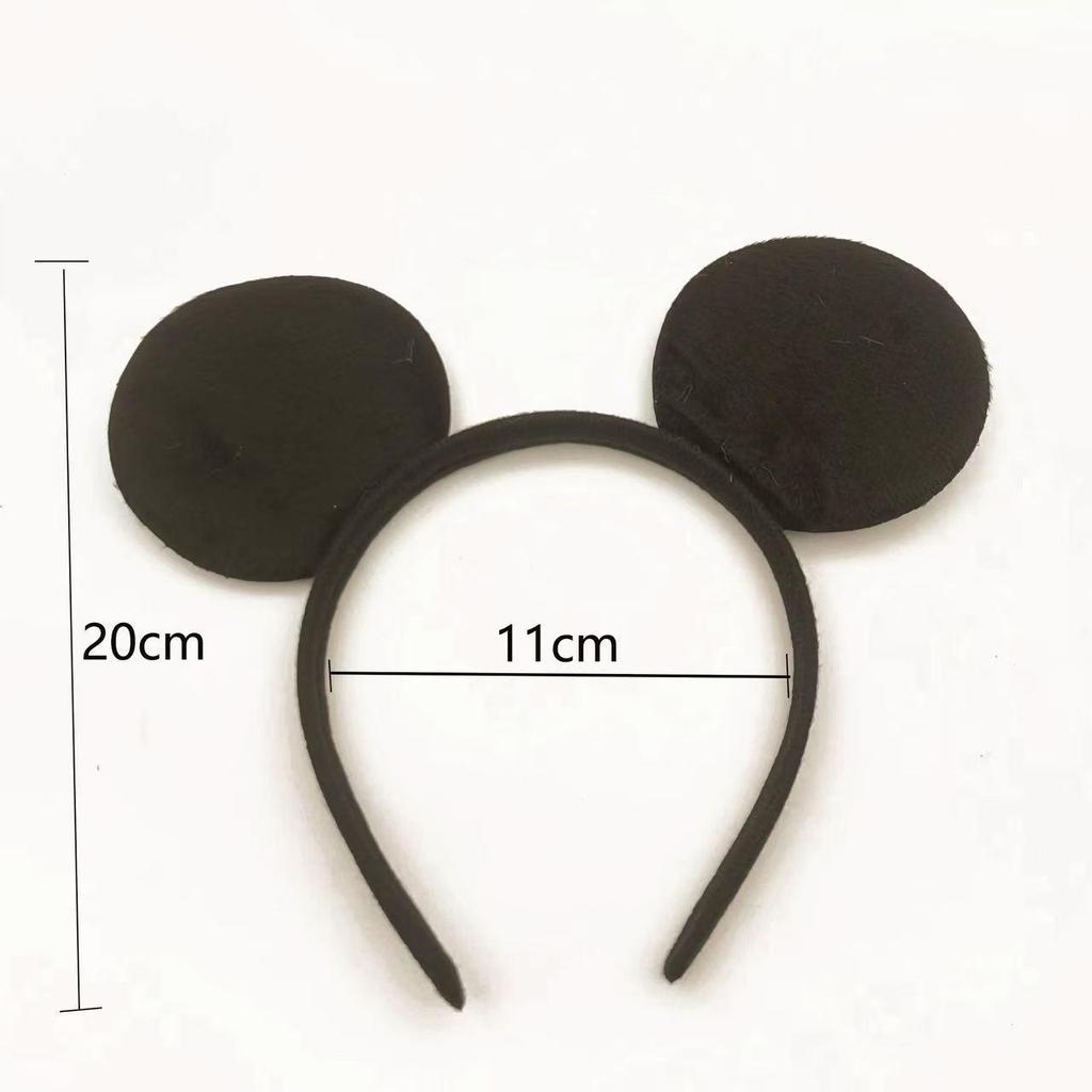 Kinder Mickey Mouse Schwarze Ohren Stirnband mit Schleife - Niedlicher Freizeitpark Minnie Haarclip