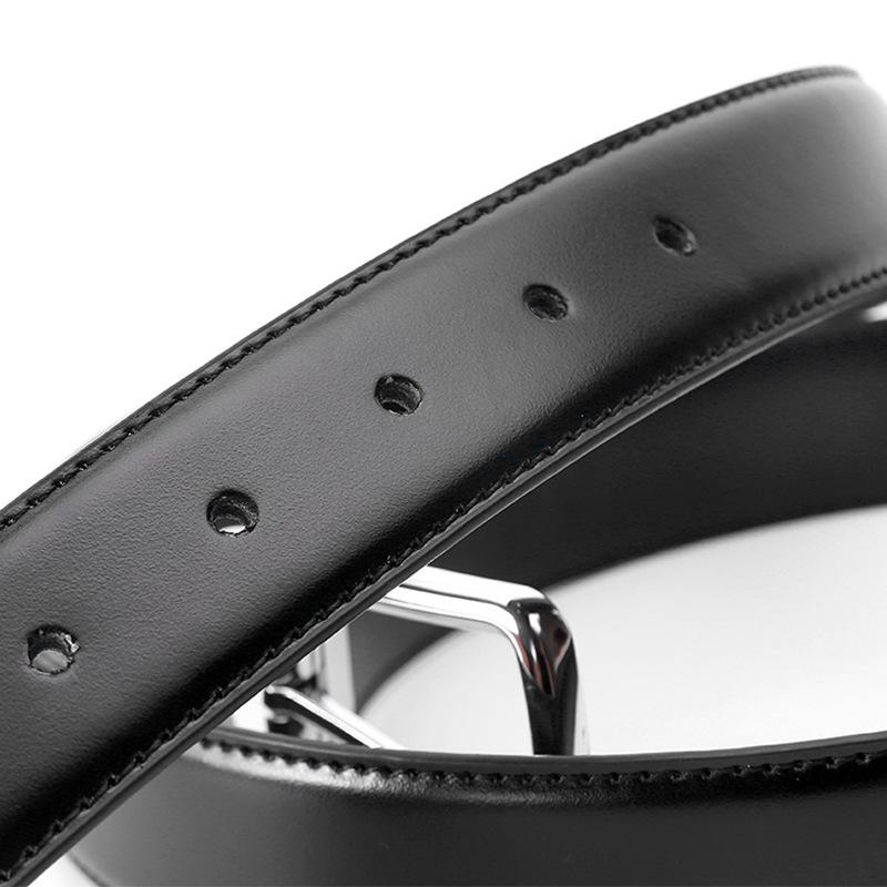 Belt Men'S Belt, Two-Layer Cowhide Zinc Alloy Pin Buckle Casual Men'S Leather Belt