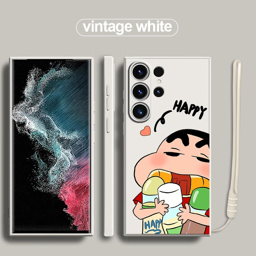 Case for Samsung Galaxy S25 S24 Ultra S23 S21 Plus S22 S20 FE Note 20 10 Ultra S25Edge Phone Cover Cartoon Crayon Shin-chan