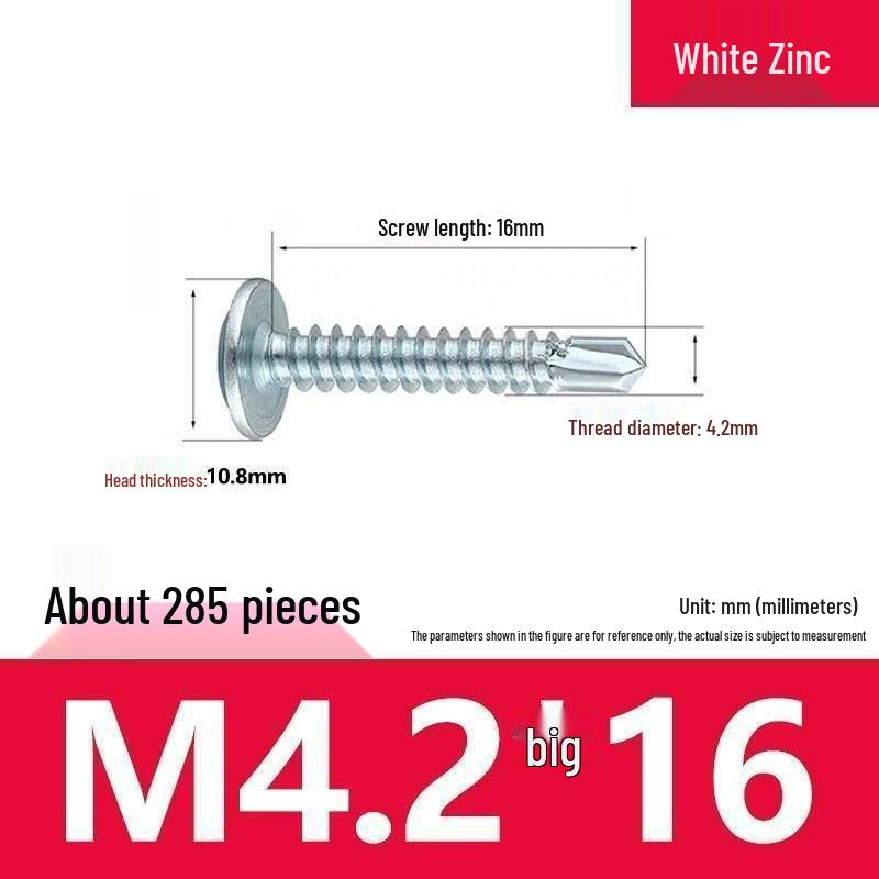 Phillips Head Self-Tapping Drill Tail Metal Screw for Color Steel Tile