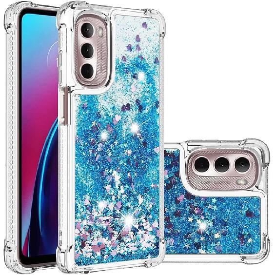 Błyszczące etui na telefon z brokatem dla Motorola Moto G Stylus 5G 2022 Etui Ruchomy piasek Miękkie silikonowe TPU Odporny na wstrząsy Bumper Etui ochronne Kompatybilne z Moto G