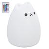 Silicone LED Night Light Remote Control USB Charging Colorful Cat Light for BedroomPopular Cat