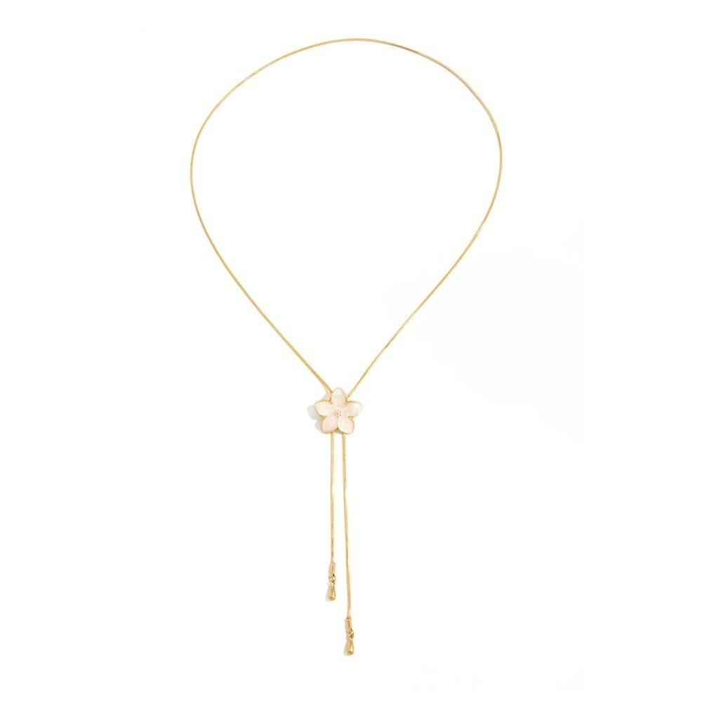 Orchid Pulling Necklace Choker Sweater Chain Sweet Clavicle Chain  Jewelry белый