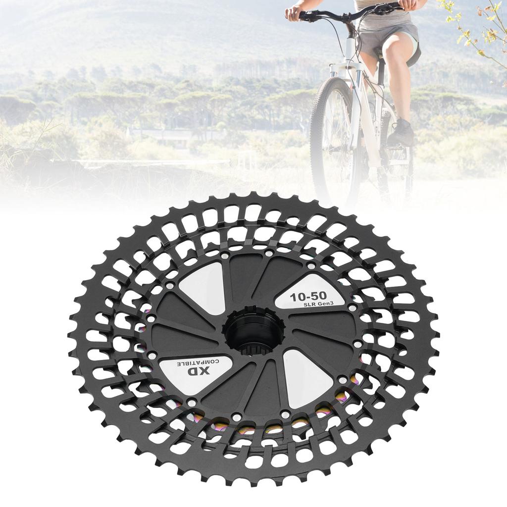 Bike Cassette   Light 10 to 50T 12 Speed CNC Hollow   Cassette Flywheel Replacement for XD Freehub