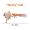 Cute Elephant Keychain Soft PU Leather Key Accessory for Bags Keys Gift Fashionable Animal Design Decorative Charm