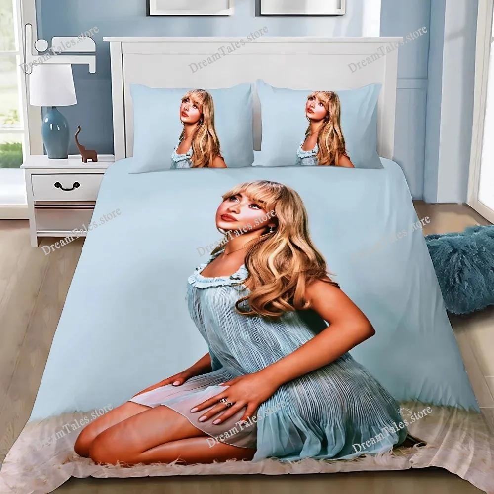 Bedding Set Sabrina CarpenterS Duvet Cover Pillowcase Adult Boy Girl Bedroom Decoration Children Gift Single Double Large Size