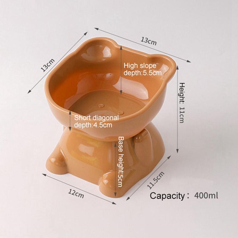 Professional Cat Bowl High Foot Dog Bowl Neck Protector Pet Cat Food Water Bowls Anti-overturning Pet Feeding Cup Pet Feeder Supplies