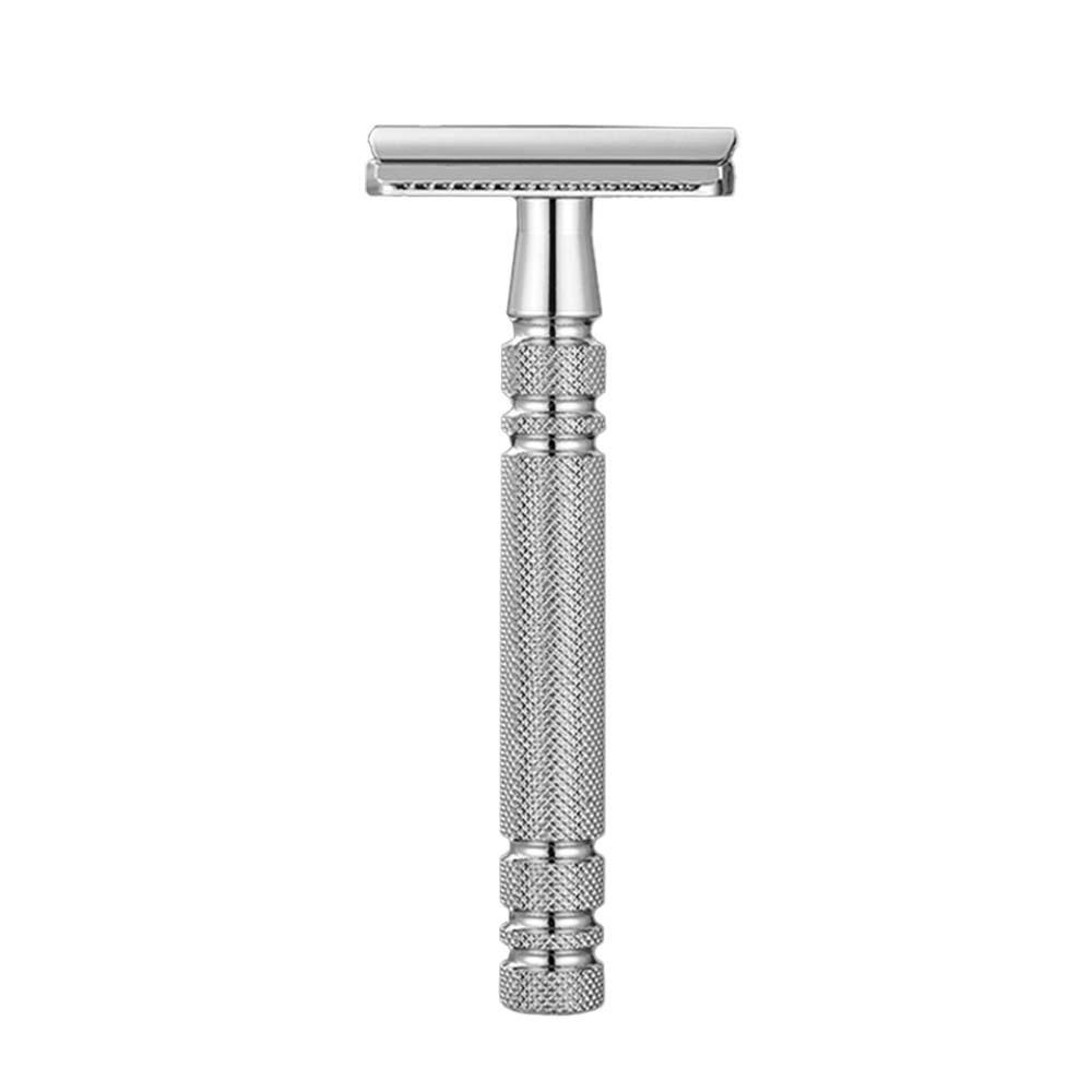 Platinum Double-Sided Safety Razor for Home Shaving