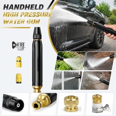 High Pressure Washer Gun Extension Lance with Adjustable Nozzle and Quick Connect Adapters Compatible with Standard Garden Hoses for Outdoor Cleaning