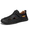 Håndlagde Sommersandaler for Menn Pustende Myke Mote Komfortable Sandaler Utendørs Sklisikre Strand Fritidssneakers Romerske Sko