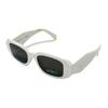 Prada Square Sunglasses With Logo Unisex sunglasses White 0PR17WSF1425S051