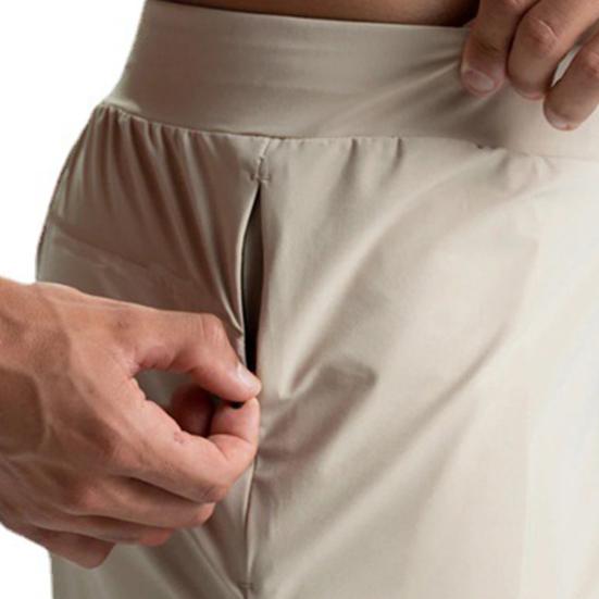Sports Shorts Solid Color Loose Drawstring Summer Quick Dry Zipper Pockets Shorts for Fitness