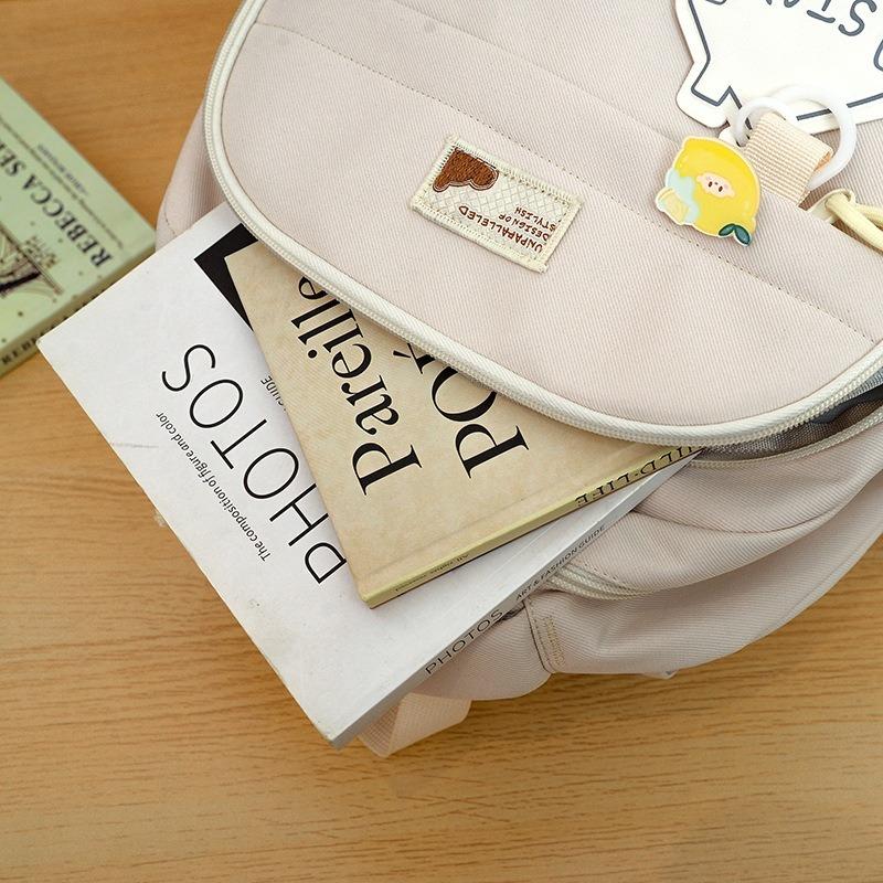 High value college style fresh and sweet backpack junior high school students lightweight large capacity backpack