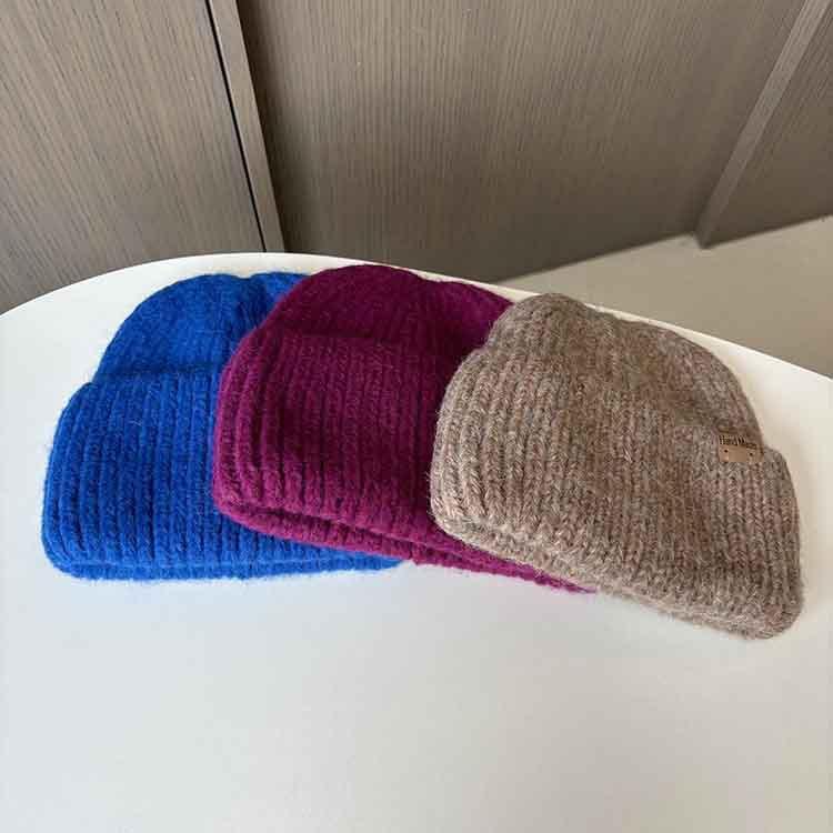 New Autumn and Winter Warm Knitted Hat Men's and Women's Fashion Versatile Bag Head Cold Hat Outdoor Leisure Student Pullover Hat