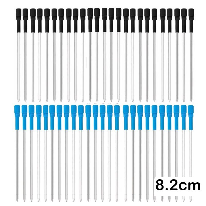 5/10/50 Stück Kugelschreiber-Minen Metall 82mm Stift-Mine Schwarz Blau Stift-Minen Geschenke Büro Schulbedarf Schreibwaren