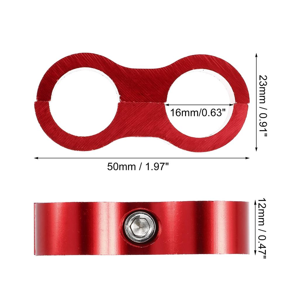 uxcell AN8 Car Hose Separator Clamp Fuel Line Connector Oil